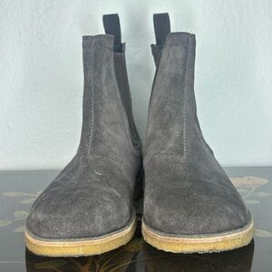 Men's Charcoal Suede Chelsea Boots
